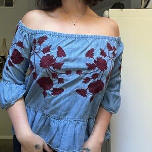 Cold shoulder top Jean